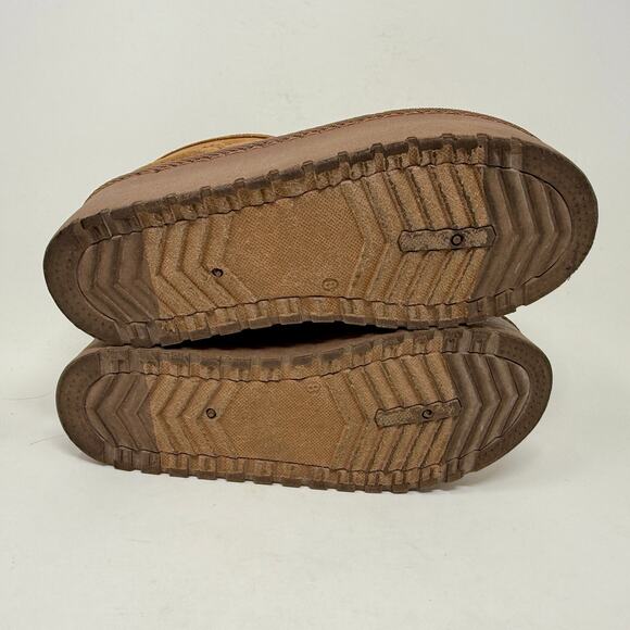 SO Classic Ultra Mini Platform Boots Womens 8 Slip On Faux Suede Chestnut S-1535 - Picture 8 of 15